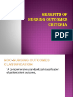 Benefits of Nursing Outcomes Criteria