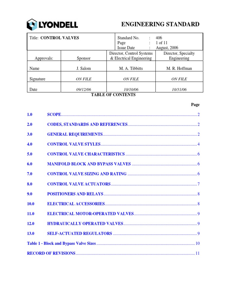 Control Valve Selection Criteria Guide | PDF | Valve | Pump