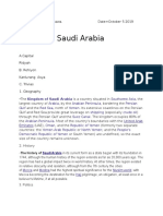 Saudi Arabia: Name Majesty B. Bayawa. Date October 5 2019 Section 7-Diantiness