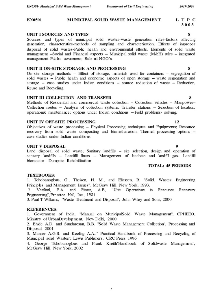 MSW | PDF | Municipal Solid Waste | Waste Management