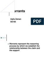 Warrants For Writing