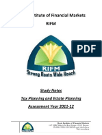 Roots Institute of Financial Markets Rifm: Study Notes Tax Planning and Estate Planning Assessment Year 2011-12