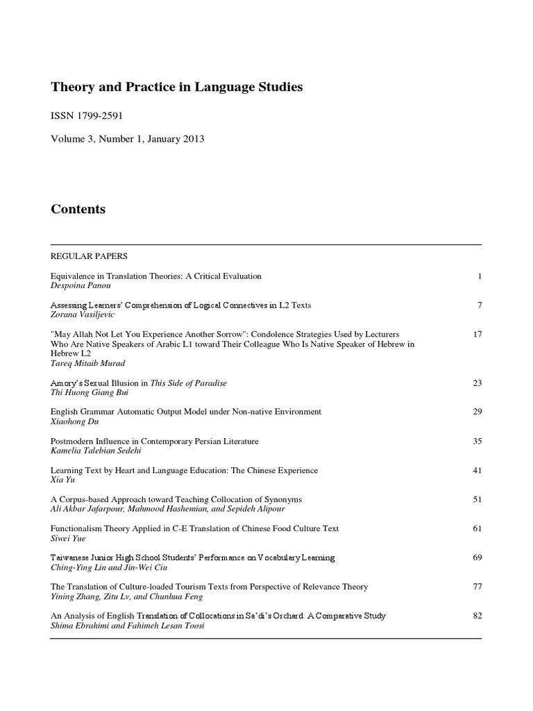 tpls0301 PDF | PDF | Translations | Reading Comprehension