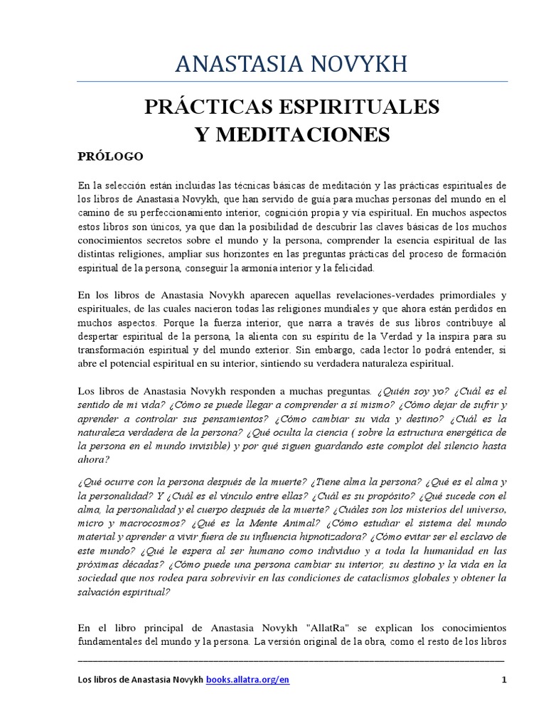 Practicas Espirituales y Meditaciones Es PDF Meditación Homo Sapiens