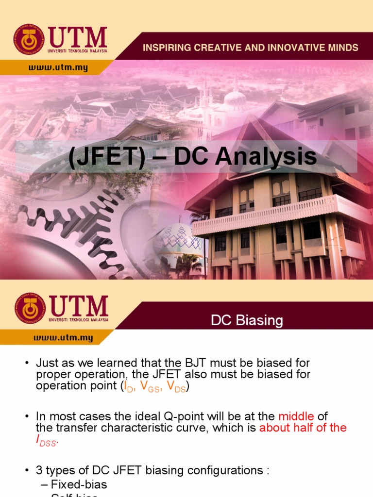 (JFET) DC Analysis PDF Field Effect Transistor Electrical
