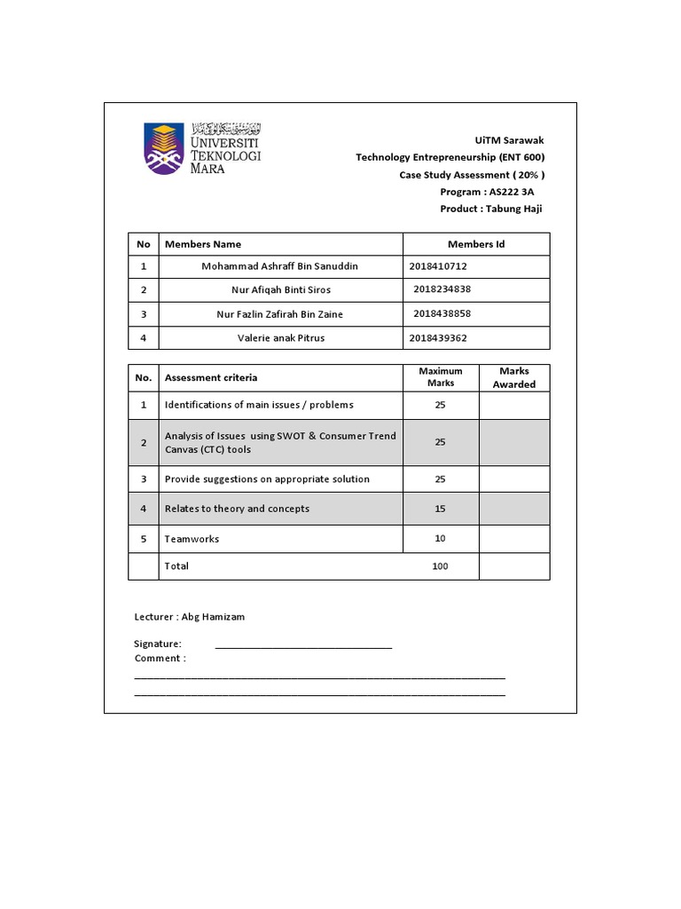 Case Study Ent600 Th Pdf Hajj Malaysia