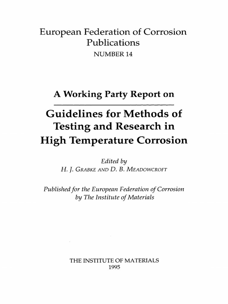 Guidelines For Methods of Testing and Research in High