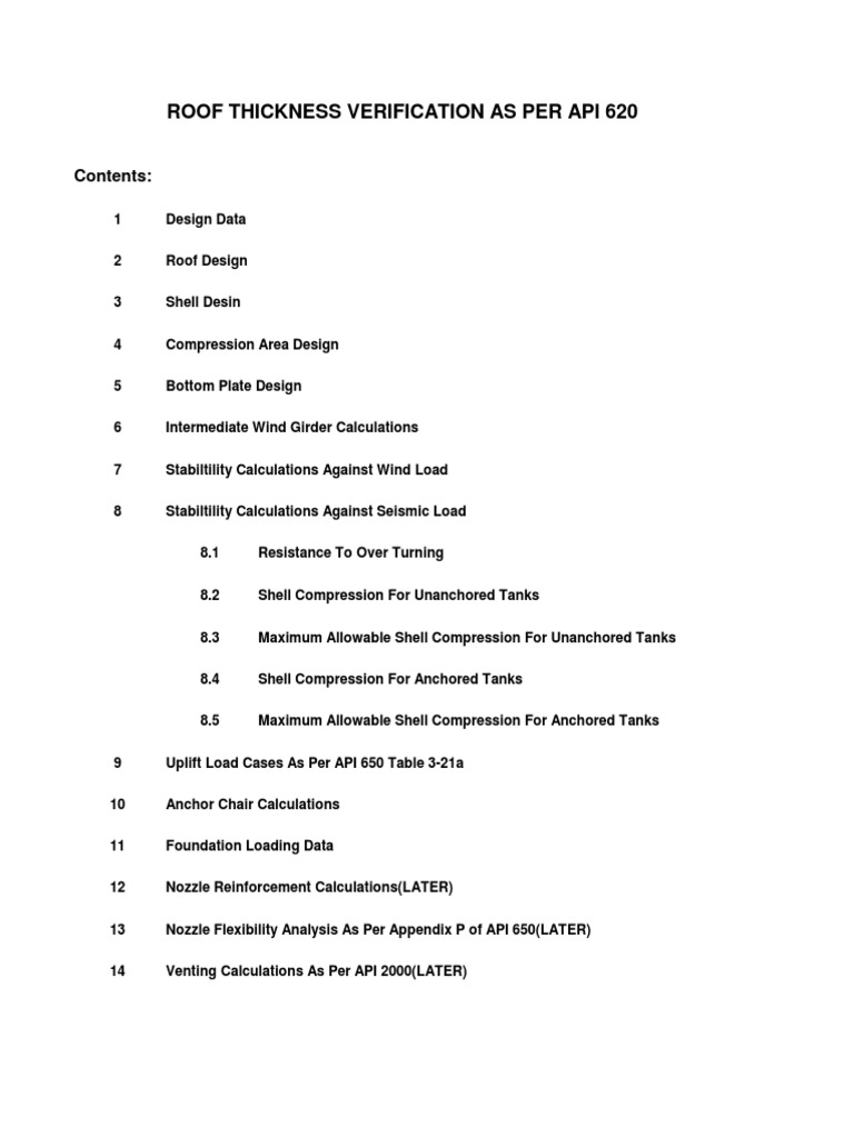 Calculation API 650 | PDF | Pounds Per Square Inch | Pressure