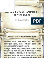 Interaksi Sosial Dan Proses-Proses Sosial