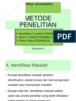 Mengidentifikasi Permasalahan Penelitian Kel 4