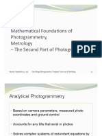 Mathematical Foundations of Photogrammetry, Metrology - The Second Part of Photogrammetry