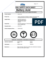 Battery Acid: Material Safety Data Sheet