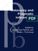 1uwe Panther K Thornburg L Linda Metonymy and Pragmatic Infer PDF