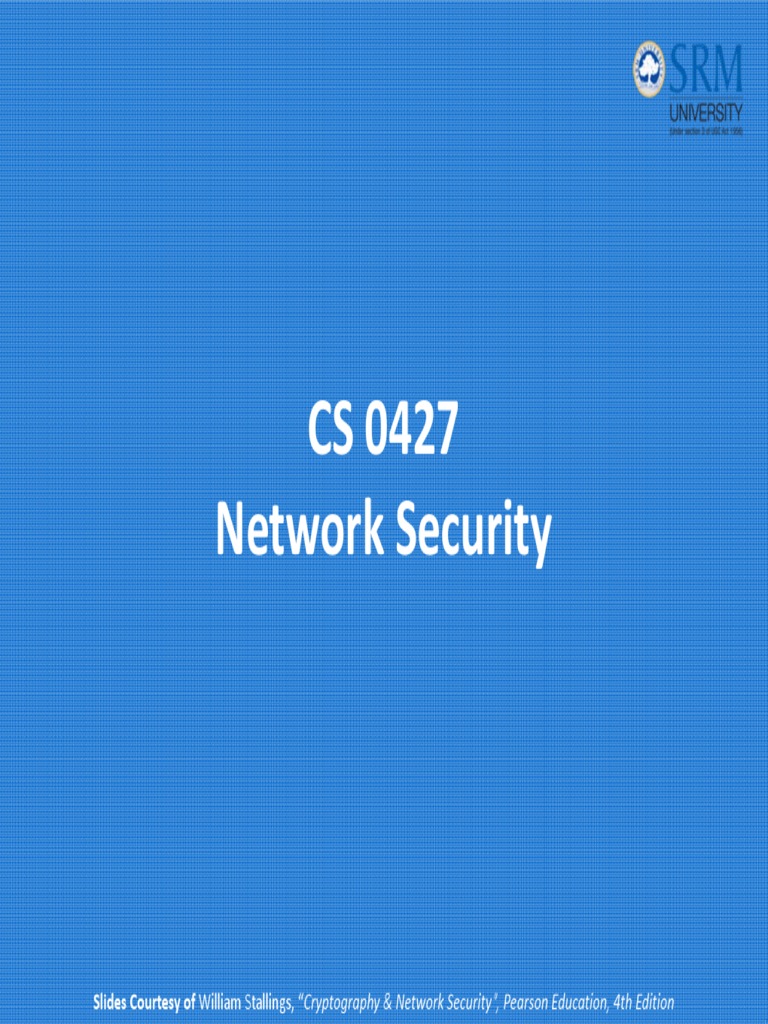 Network Security Unit 1,2,3,4,5 | PDF | Cryptography | Cipher
