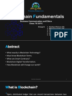 Lockchain Undamentals: Business Communication and Ethics Class: TE EXTC