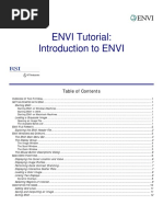 ENVI Tutorial: Introduction To ENVI: Verview of HIS Utorial Etting Tarted With