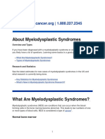 About Myelodysplastic Syndromes: Overview and Types