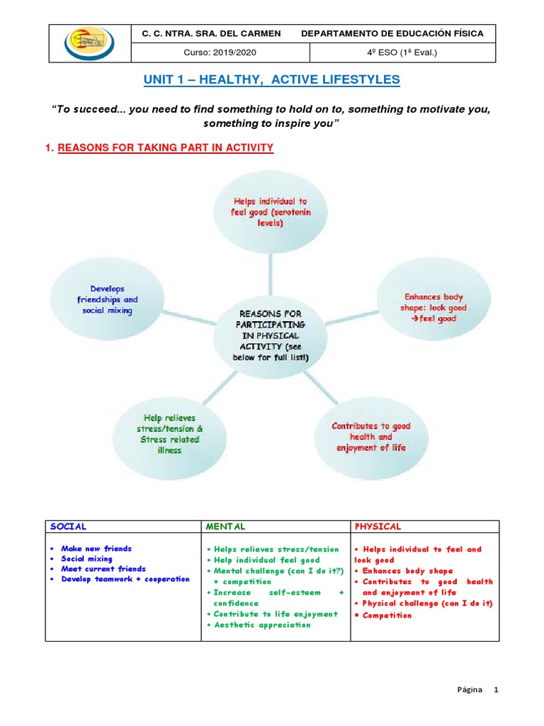 Healthy Active Lifestyles in Education | PDF | Physical Fitness ...