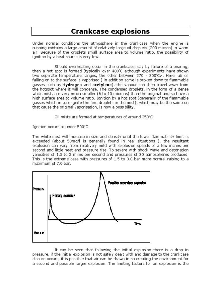 Crankcase Explosion PDF Vacuum Tube Combustion