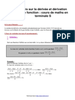 06 - Cours Sur La Dérivée Et Dérivation D'une Fonction