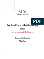 Water Demands, Sources and Population Forecasting - CEL795W2 PDF