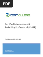 CMRP Exam Practice Questions Guide | PDF