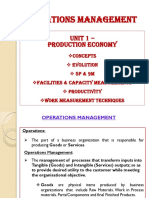 Operations Management: Unit 1 - Production Economy