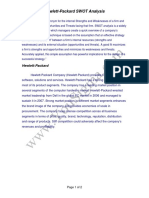 Hewlett-Packard SWOT Analysis PDF
