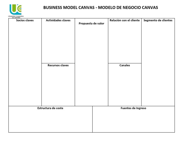 Modelo Canvas Plantilla Word | PDF