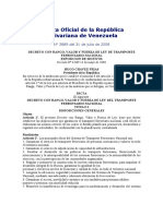 Gaceta Decreto 6069 Ferroviario