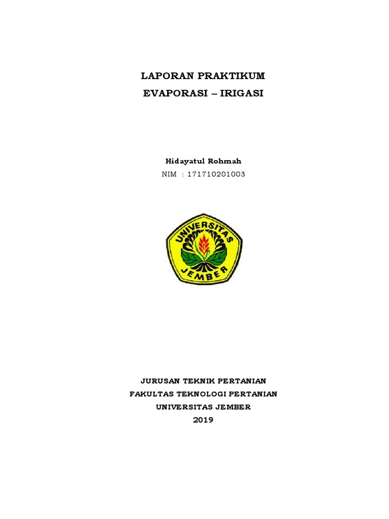 Laporan Evaporasi | PDF