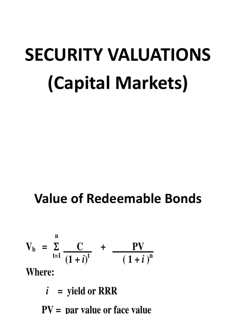 Bond & Equity Valuation PDF Bonds (Finance) Yield (Finance)