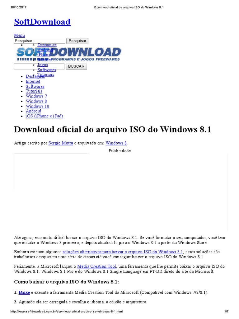imagem iso windows 8 download