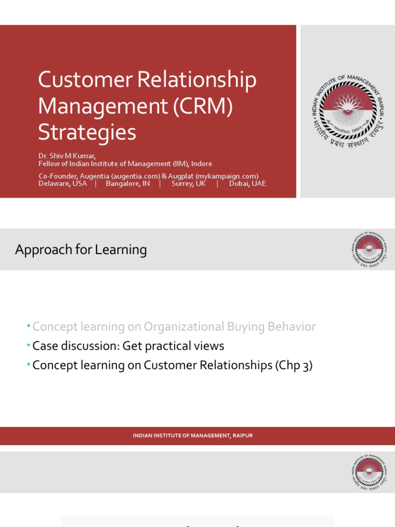 CHP 3 Customer Relationship Management | PDF | Business | Business ...