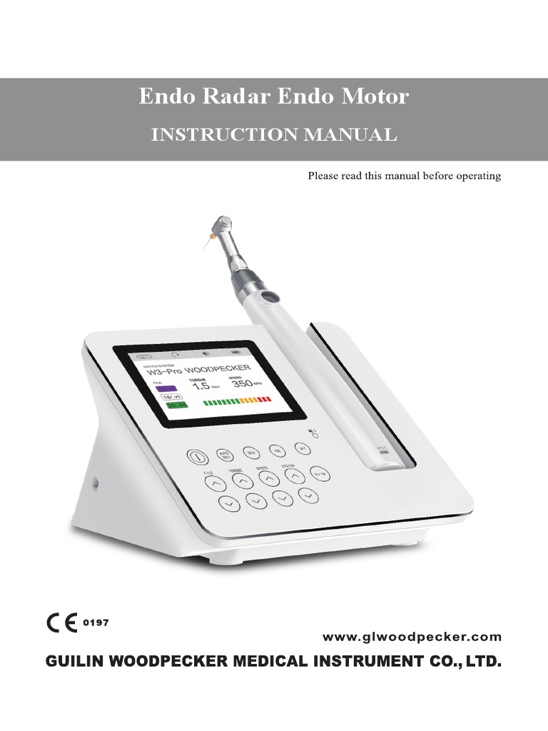 Comprehensive Instruction Manual for the Endo Radar Endo Motor