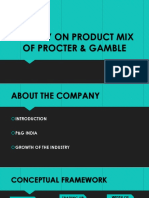 A Study On Product Mix of Procter & Gamble