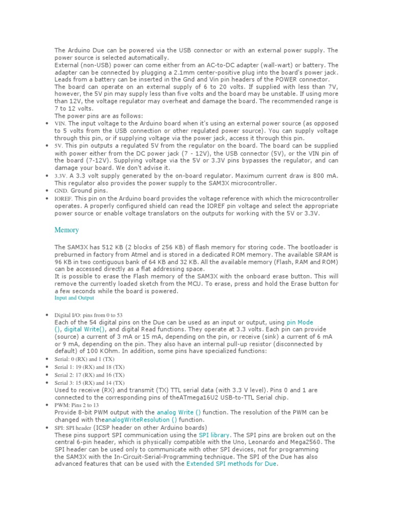 Memory: Input and Output | PDF | Arduino | Random Access Memory