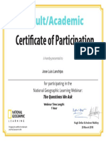 Adult Education Certificate Participation