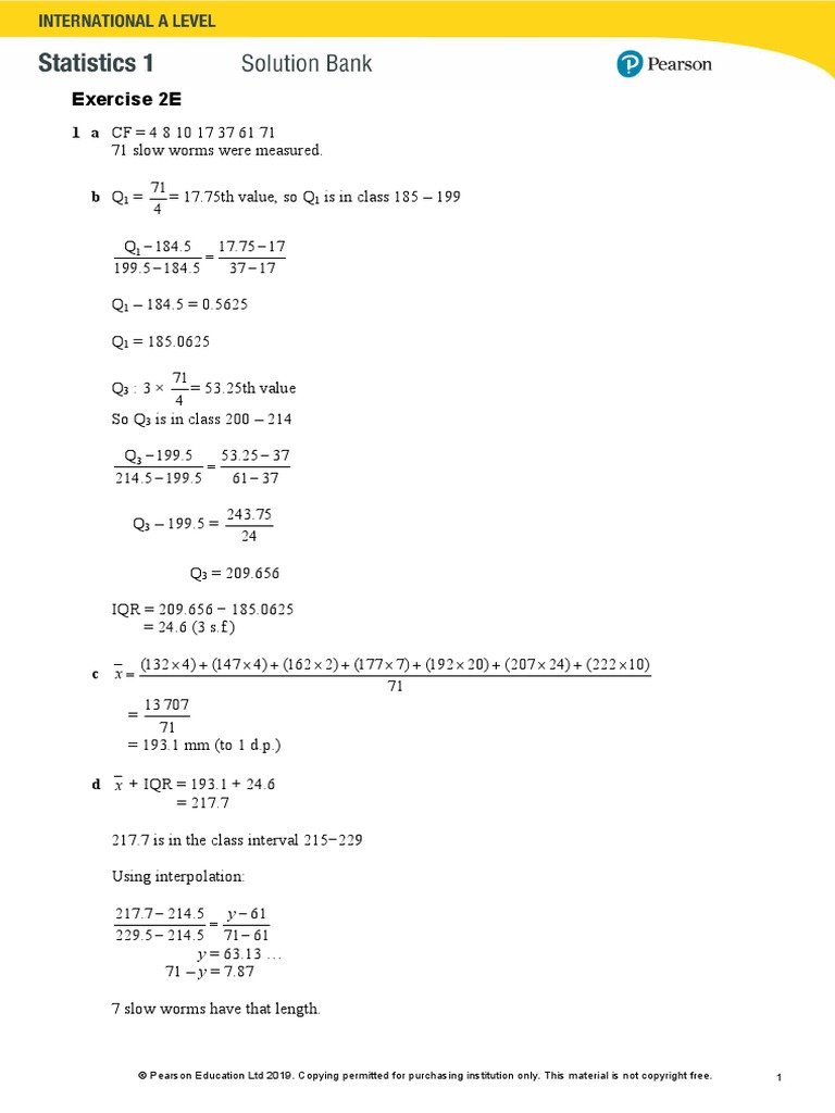 Ial Maths s1 Ex2e | PDF