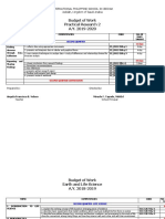 Budget of Work PR2 2nd QTR