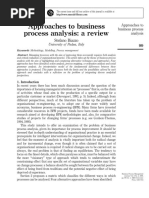 Approaches To Business Process Analysis - Biazzo 2000