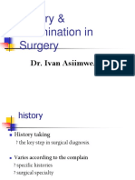 History & Exam in Surgery