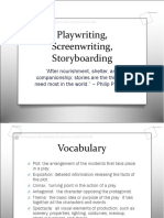 Playwriting, Screenwriting, Storyboarding