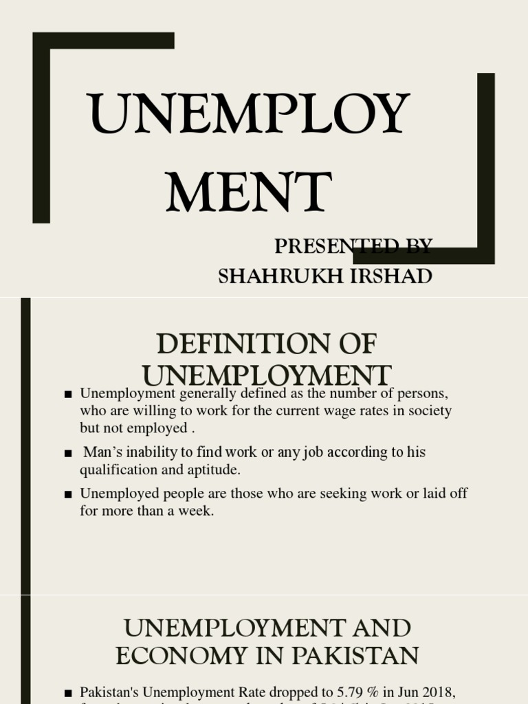 Understanding Unemployment in Pakistan | PDF | Unemployment | Social ...