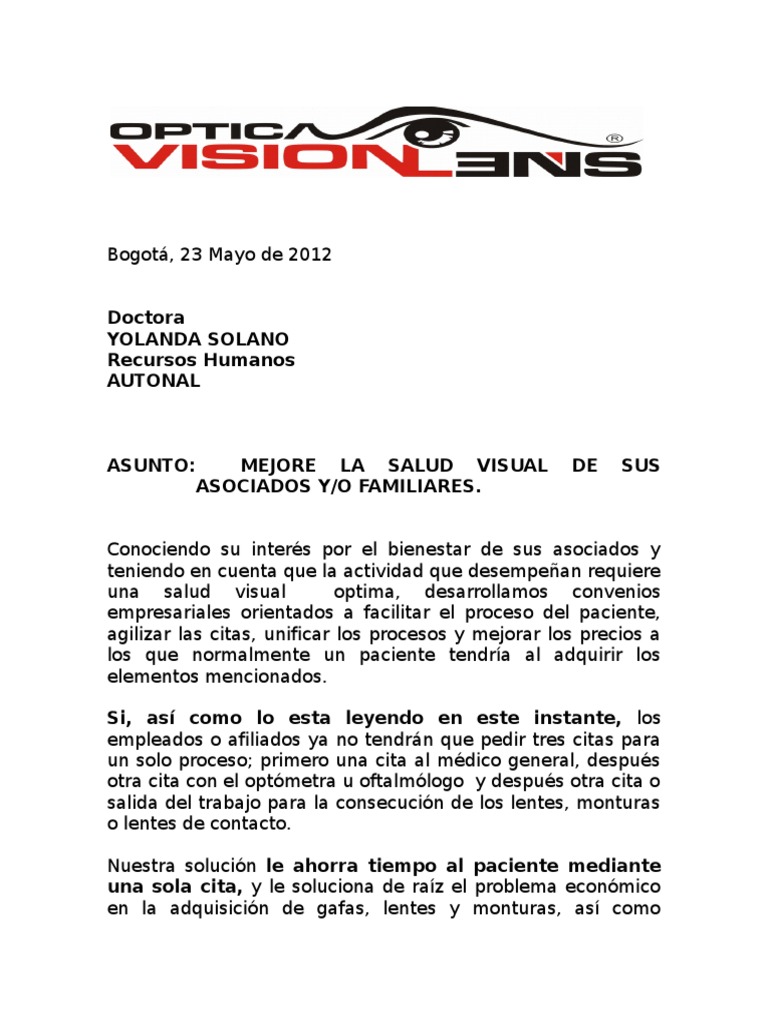 Portafolio Optica Visionlens | PDF | Lentes | Business