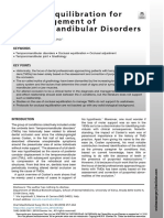 Occlusal Equilibration For The Management of Temporomandibular Disorders