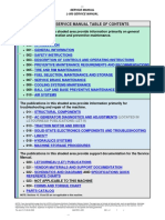 Loader Service Manual Table of Contents: (Located in Letourneau Publications - Let-9)