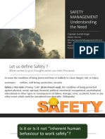 SAFETY MANAGEMENT Understanding The Need