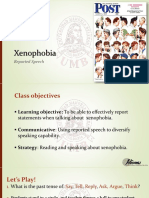 Xenophobia: Reported Speech