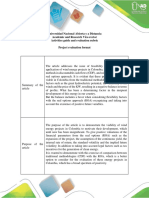 Universidad Nacional Abierta y A Distancia Academic and Research Vice-Rector Activities Guide and Evaluation Rubric Project Evaluation Format